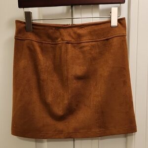 NWT Abbeline Tan Suede Mini Skirt